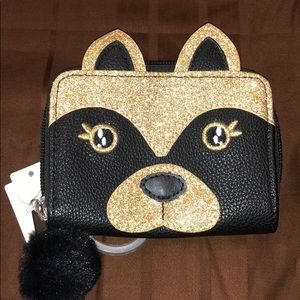 NWT Small animal coin purse with pom